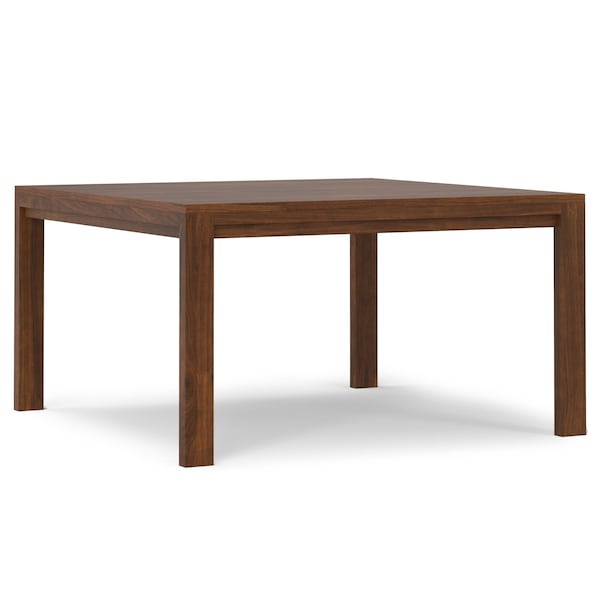 Homeroots 54" Walnut Wood Frame Base Square Dining Table 640708 - main