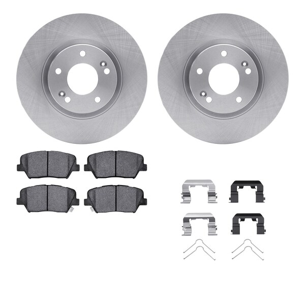 Dynamic Friction Co DFC Brake Rotor with 5000 Brake Pads and Hardware Kit 6512-03402 - main