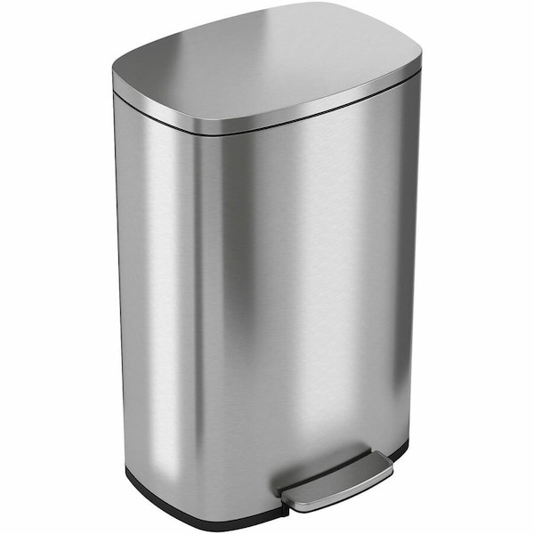 Hls Commercial 13 Gallon / 50 Liter Step Trash Can, Stainless Steel HLSS13R - main