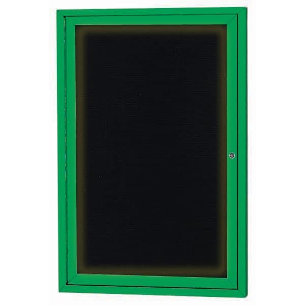 Aarco Illuminated Outdoor Enclosed Directory w/ Al Frame, Powder Coated Green, 24''Hx18''W OADC2418IG - main