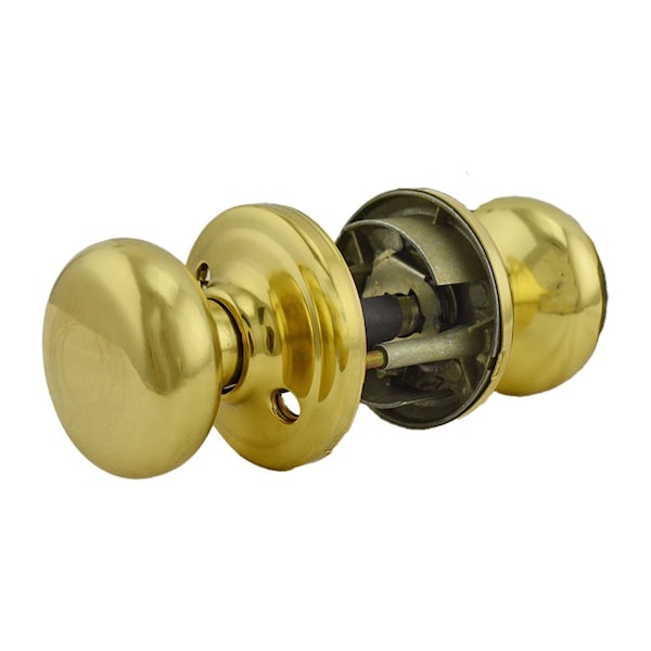 Kwikset Hancock Knob Vestibule Door Lock SmartKey , New Chassis , 6AL Latch, RCS Strike Bright Brass Finish 750H-3S - main