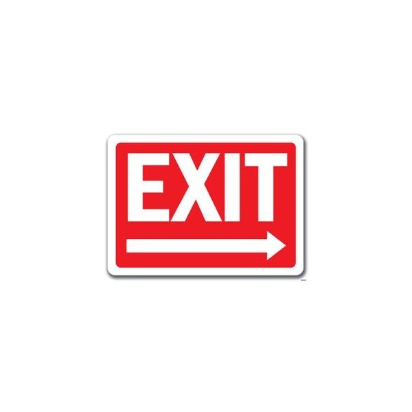 Signmission Safety Sign, 14 in Height, Plastic, 10 in Length, Exit Right MISC-Exit Right - main