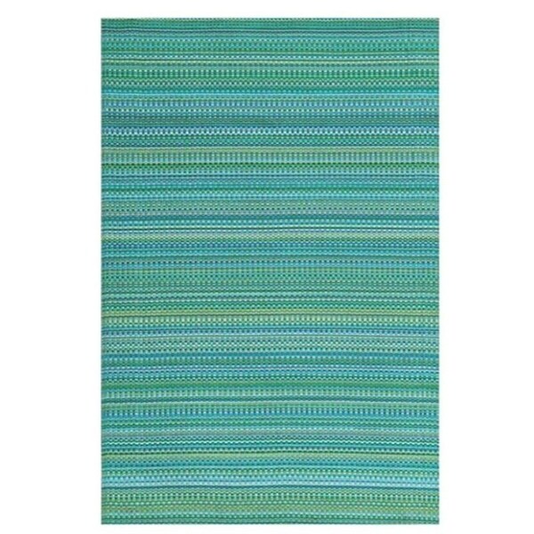 Border Concepts Outdoor Mat, 6 ft L, 9 ft W, Mixed, Reversible Pattern, Plastic Rug, Tropical 21374 - main