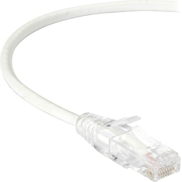 Black Box Slim-Net Cat6 250-Mhz 28-Awg Ethernet Patch Cable - Unshielded, Pvc, C6PC28-WH-12 - main