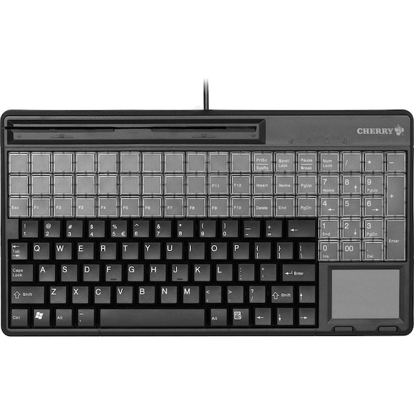 Cherry SPOS (Small Point of Sale) Touchpad MSR Keyboard G86-61411EUADAA - main