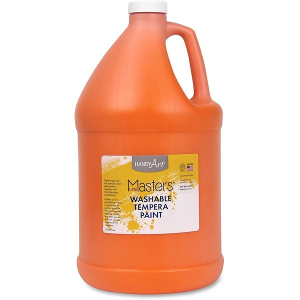 Handy Art Little Masters® Washable Tempera Paint, Orange, Gallon 214-715 - main