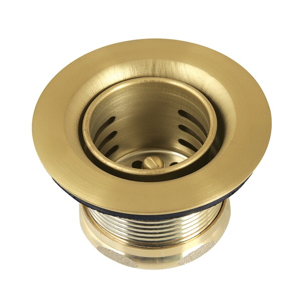 Kingston Brass Stainless Steel Bar Sink Basket Strainer, Brushed Brass K451BBB - main