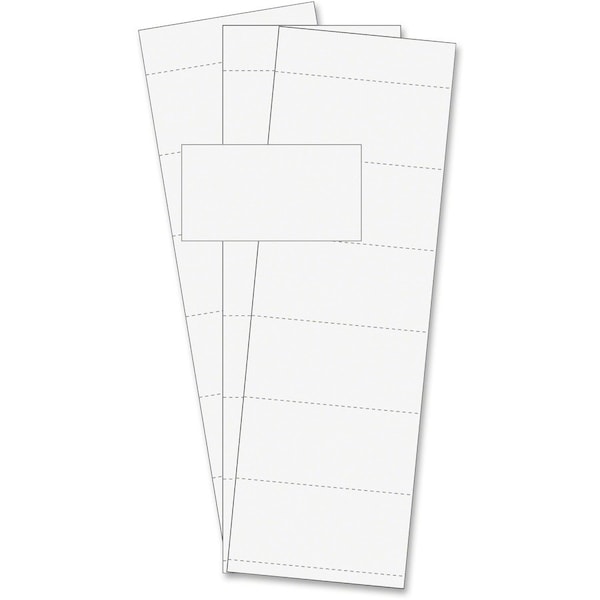 Mastervision Magnetic Data Card Replacement Paper Inserts, 3"x1.75" Inserts, White, PK500 FM1513 - main