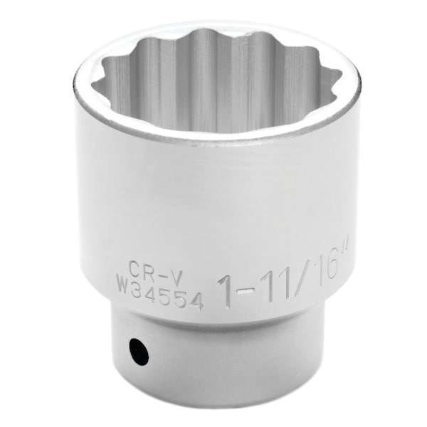 Performance Tool 3/4 in. Dr. 1-11/16 in. 12pt Socket, 12 Point, Anti-Rounding, CrV W34554 - main