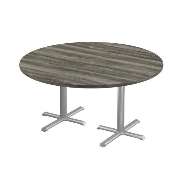 Correll Round Cafe Table, 60 in W, 60 in L, 29 in H, Particleboard Top, New England Driftwood SCT60R-52-98-52 - main