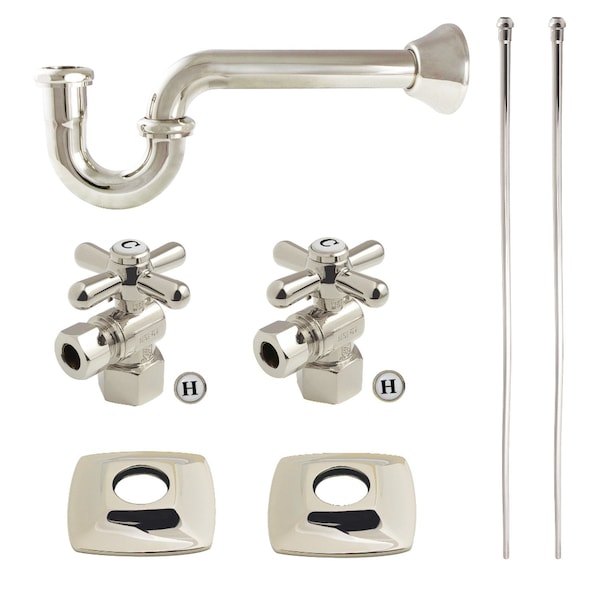 Kingston Brass Plumbing Sink Trim Kit with P-Trap, Polished Nickel KPK110P6 - main