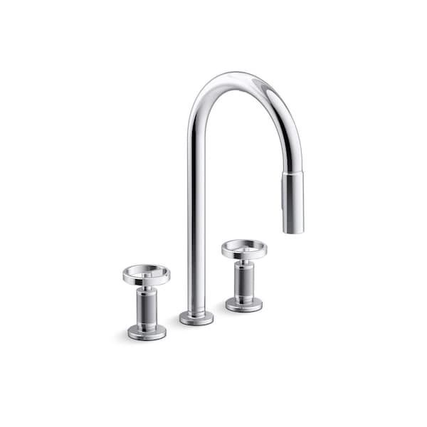 Kohler Billet Pull-down kitchen sink faucet with two-function sprayhead 28671-9-CP - main