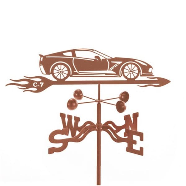 Classic Accessories Corvette C7 Car Weathervane with Garden Mount VE297102 - main