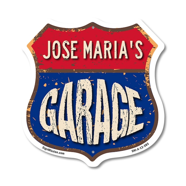 Signmission Jose Maria's Garage, 12 Inch X 12 Inch, Aluminum Metal Sign SHI-A-12-383-JOSE MARIA - main