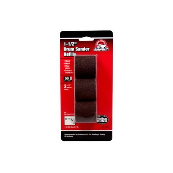 Ali Sanding Drum Sleeve, 1-1/2 in Dia Drum, 1-1/2 in L Drum, 50 Grit, Coarse, Aluminum Oxide Abrasive 6088GA - main