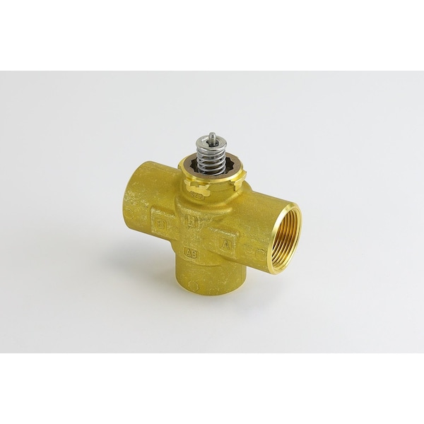 Resideo 1 1/4'' npt three way cartridge cage valve stem up to close A port 9cv bronze body VCZND6100 - main