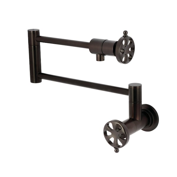 Kingston Brass Wall Mount Pot Filler Faucet, Oil Rubbed Bronze KS4105RX - main