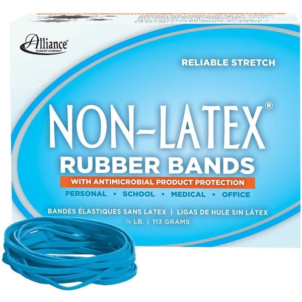 Alliance Rubber Rubberbands, Size 33, 1/4 lb., Cyan Blue 42339 - main