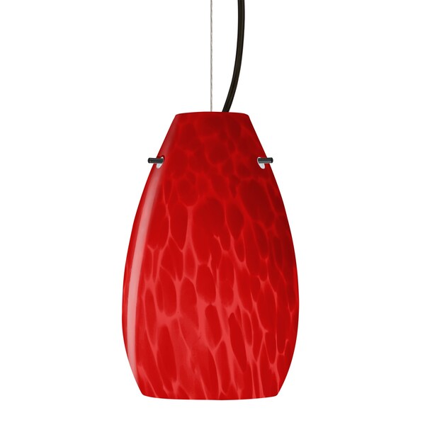 Besa Lighting Besa Pera 9 Pendant, Red Cloud, Black Finish, 1x 100W MAX E26 Base 1KX-4126RC-BK - main