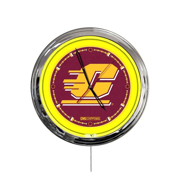 Holland Bar Stool Central Michigan University 16 LED Wall Clock ClkL16 - main