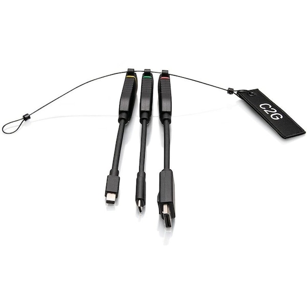 C2G HDMI Dongle Ring Mini DP, DP, USB-C 4K C2G30028 - main