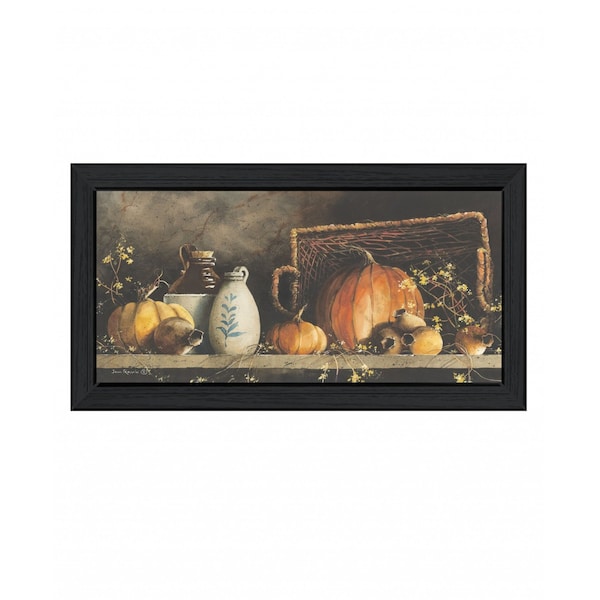 Homeroots Pumpkin and Pods Black Framed Print Kitchen Wall Art 407406 - main