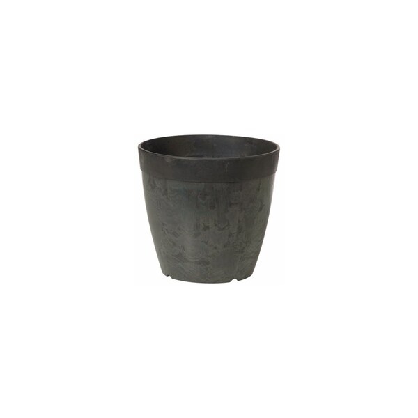 Artstone Dolce Planter, Plastic, Water-Minder, Black, 10-In. Round 3108.05 - main