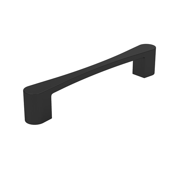 Richelieu Kent Collection 5 1/16-inch (128 mm) Matte Black Modern Rectangular Cabinet Pull BP7470128900 - main