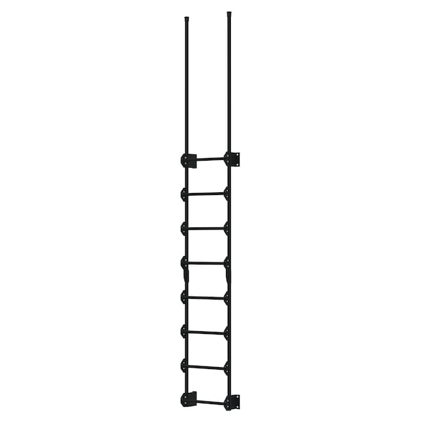 Vestil Steel Walk Through Dock Ladder 8 Step 300 Lb. Capacity Black DKL-8-BK - main