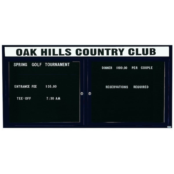 Aarco Outdoor Enclosed Directory w/ Al Frame Header, Bronze Anodized, 36''Hx72''W OADC3672HBA - main