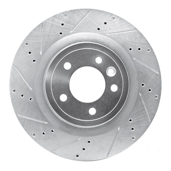 Dynamic Friction Co DFC Brake Rotor - Drilled and Slotted - Silver 631-11026L - main