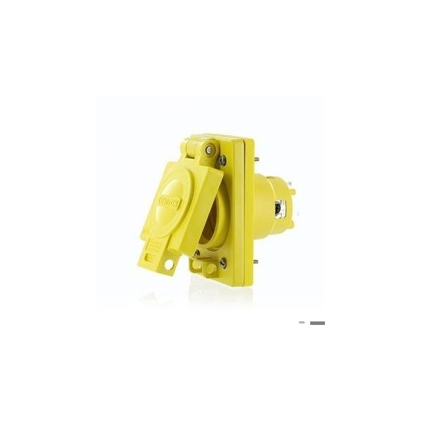 Leviton Watertight Locking Receptacle, L22-30, 30 A, 277/480V AC, Three Phase, 4 Pole, Screw Terminals 99W82-S - main