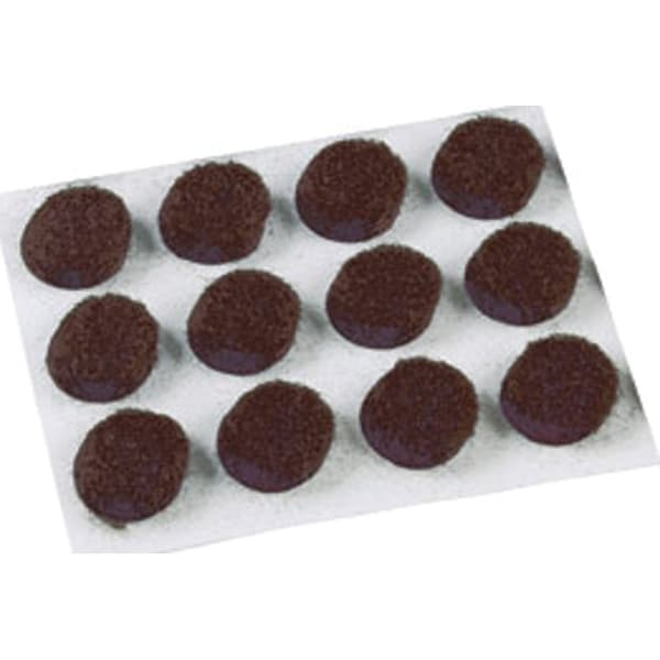 Shepherd Hardware Furniture Pad, Felt Cloth, Brown, 1/2 in Dia, Round 9958 - main