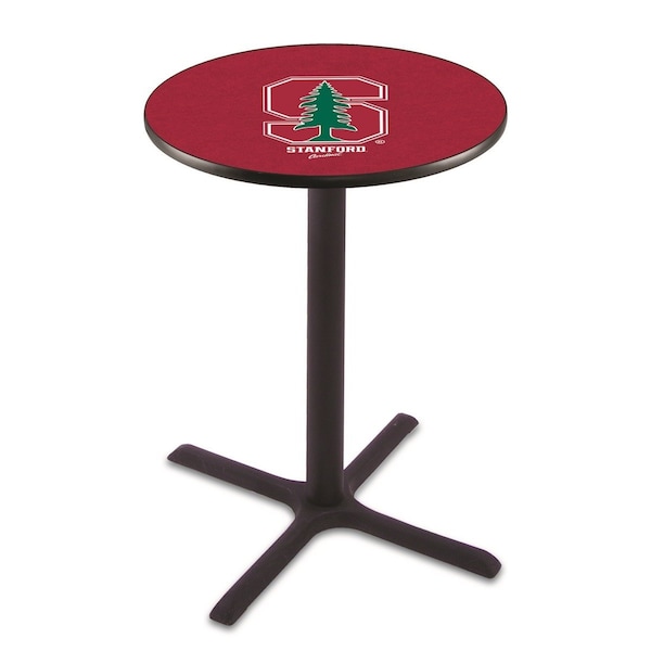 Holland Bar Stool Co 42" Blk Wrinkle Stanford Pub Table, 36" dia. Top L211B4236Stnfrd - main