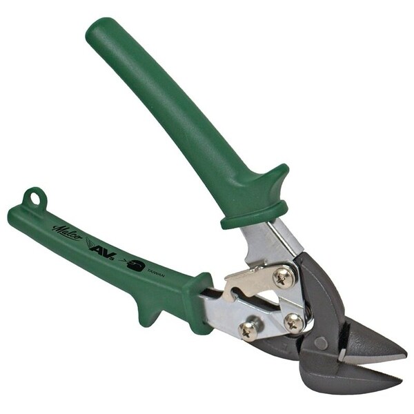 Malco AVsMini Series Aviation Snip, Right Cut, Spring-Loaded Handle, Green Handle AVM7 EV - main