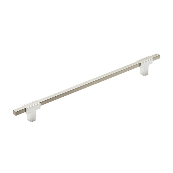 Amerock Urbanite 10-1/16 in 256 mm Center-to-Center Polished Chrome/Satin Nickel Cabinet Pull BP77825626G10 - main