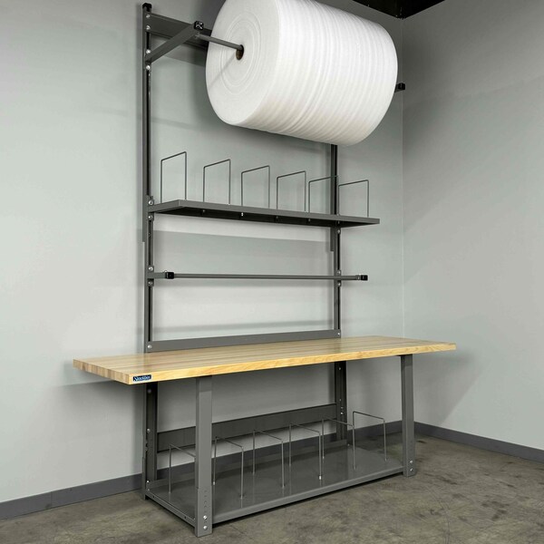Stackbin Dbl Deck Packing Work Bench, 96"W, 1000lb 4-8PACK10-M-BK - main