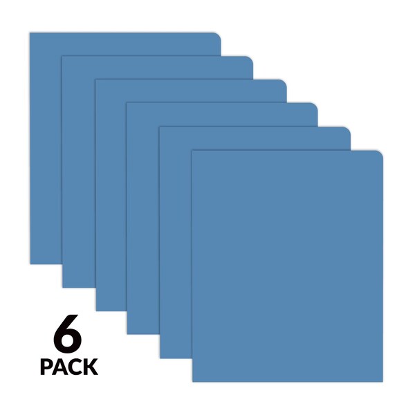 C-Line Products TwoTone TwoPocket Super Heavyweight Poly Portfolio, Steel BlueAmber Orange, 72PK 34725-CT - main