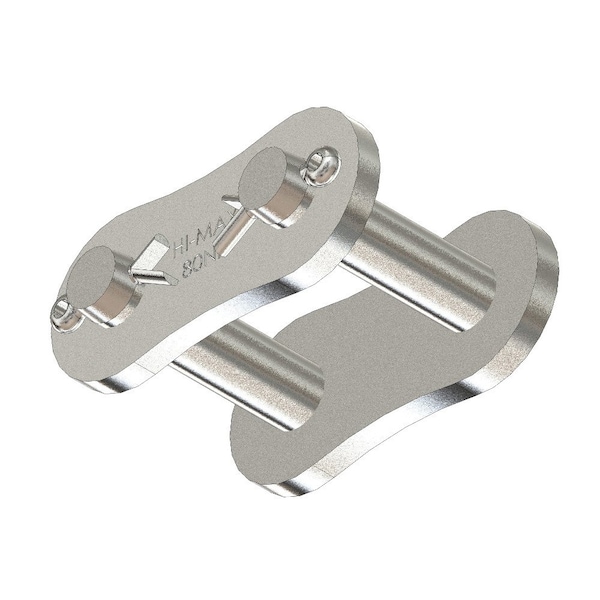 Senqcia Hi-Max Single Strand Cottd Connecting Link, 80NP chain, 1P, 1.53 OAW, .312 Pin, Stl 80NPHMCL - main