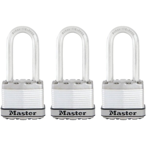 Master Lock Magnum Series Padlock, Keyed Alike Key, 5/16 in Dia Shackle, 2 in H Shackle, Stainless Steel Body M1XTRILH - main