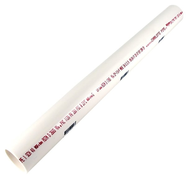Charlotte Pipe And Foundry Dwv Cut Pipe 2X2 Ft PVC 07200 0200 - main