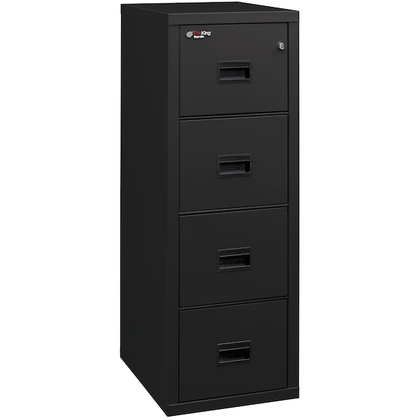 Fireking 4 Drawer, 1 Hr Fire & impact rated, 22" depth, Ltr/Lgl Black 4R1822-CBL - main