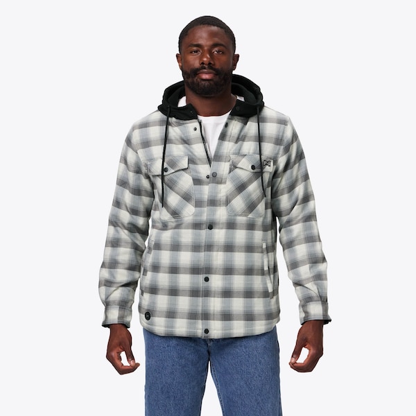 Mobile Warming Men's Heated Hooded Jacket, Cream/Gray, Heats Up to 13 Hours S MWMJ54060224 - main