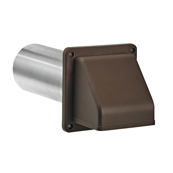 Lambro Preferred Hood Vent, 5-1/2 in W Hood, 5.69 in H Hood, 3 in Duct, Plastic Hood 222B - main