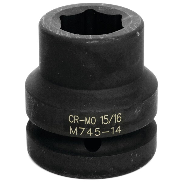 Performance Tool 1 in. Dr. Impact Socket, 6pt 15/16 in. Chrome Moly M745-14 - main