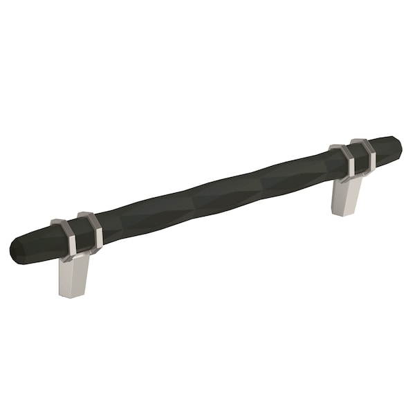 Amerock London 6-5/16 in 160 mm Center-to-Center Black Bronze/Satin Nickel Cabinet Pull BP36650BBRG10 - main