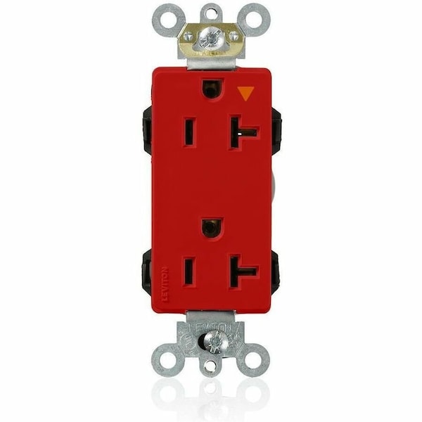 Leviton Straight Blade Receptacle, 5-20R, 20 A, 125V AC, 2 Pole, 3 Wire, Flush Mount, Grounded M1636-IGR - main