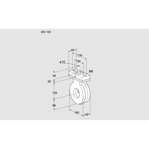 Honeywell Kromschroder Butterfly Valve - Gas Flow Modulation, DN 40-150, 500 mbar Max KS88302077 - main