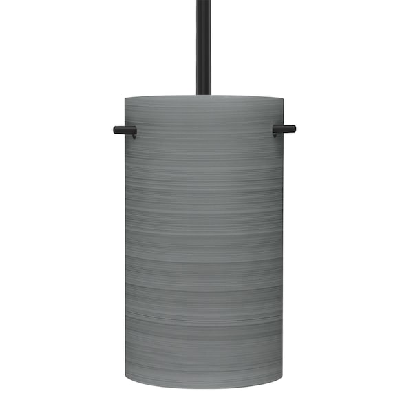 Besa Lighting Besa Tamburo 5 Stem Pendant, Titan, Black Finish, 1x 11W LED 1TT-4005TN-LED-BK - main