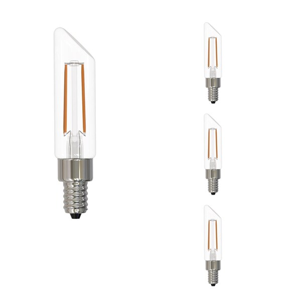 Bulbrite LED Filament 5W, Dimmable T6SL, Clear Glass, E12 Base, 2700K, 400 Lm, 4PK 862859 - main